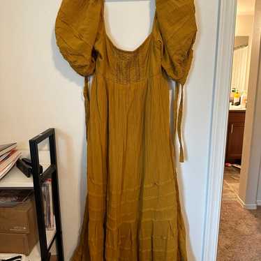 Mustard yellow free people dress