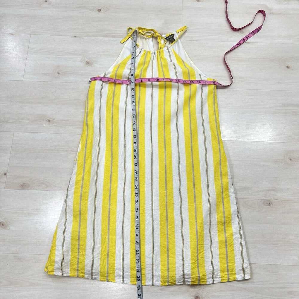 Tommy Bahama Linen Halter Shift Dress Small Yello… - image 10