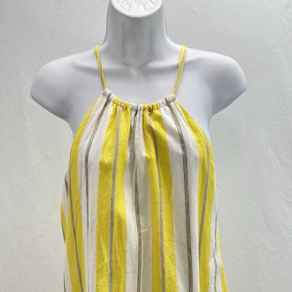 Tommy Bahama Linen Halter Shift Dress Small Yello… - image 2