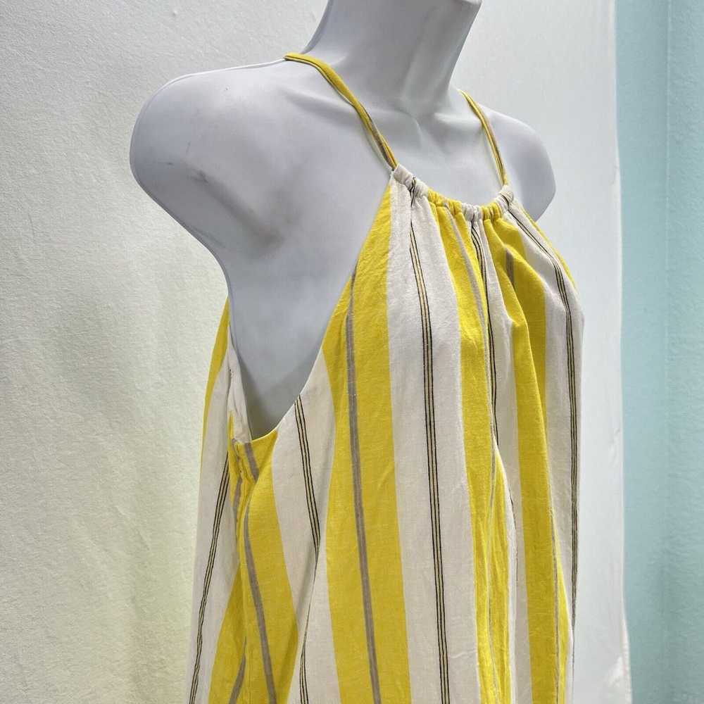 Tommy Bahama Linen Halter Shift Dress Small Yello… - image 3