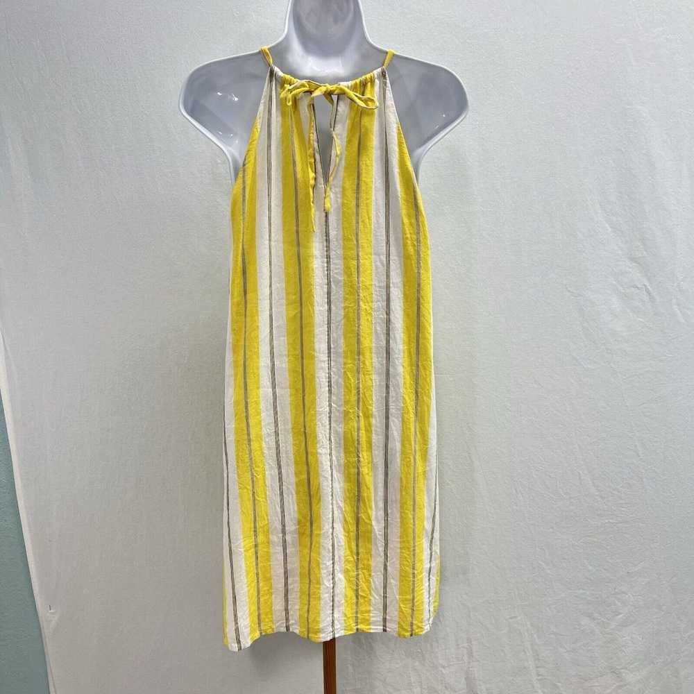 Tommy Bahama Linen Halter Shift Dress Small Yello… - image 6