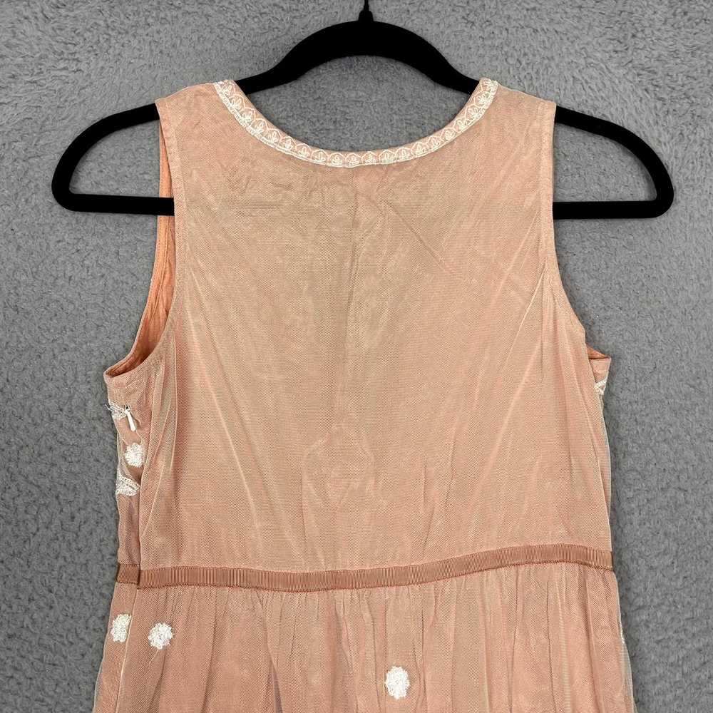 Odille Dress Womens 4 Orange Cream Lace Faux Wrap… - image 4