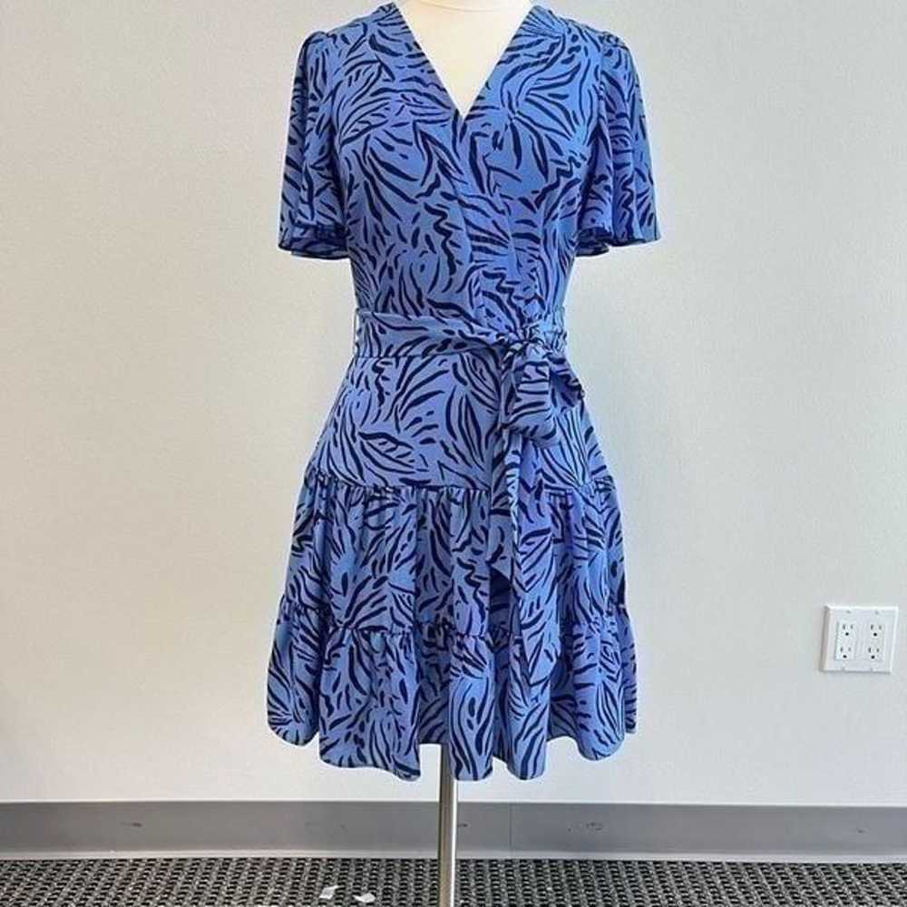 Eliza J Dress Womens 6 Periwinkle Blue Zebra Stri… - image 2