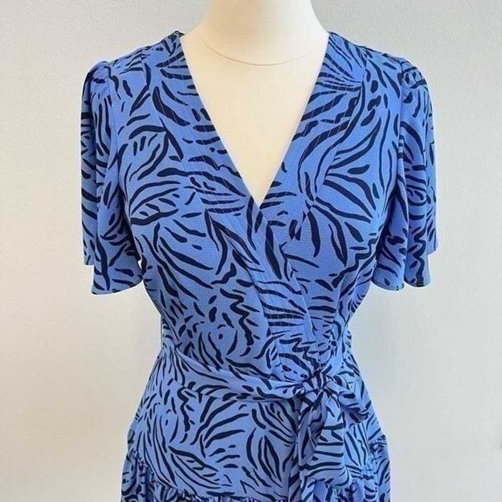 Eliza J Dress Womens 6 Periwinkle Blue Zebra Stri… - image 3