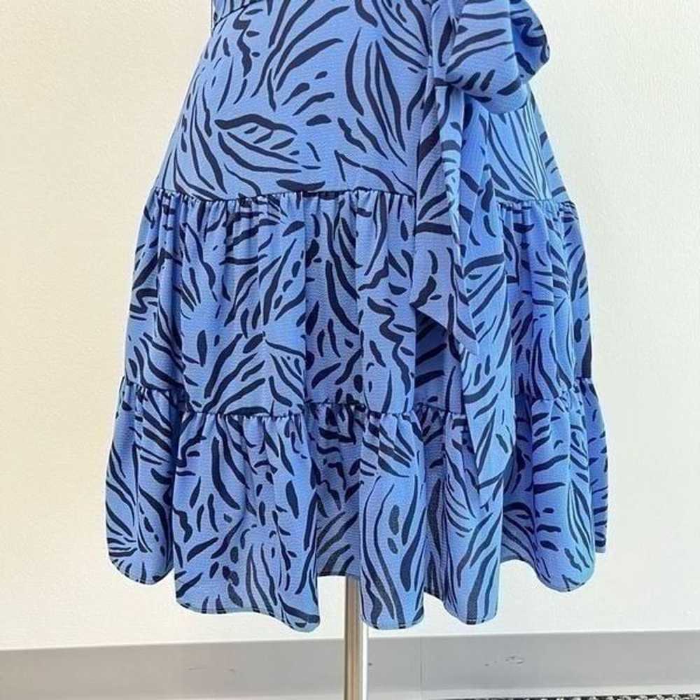 Eliza J Dress Womens 6 Periwinkle Blue Zebra Stri… - image 4