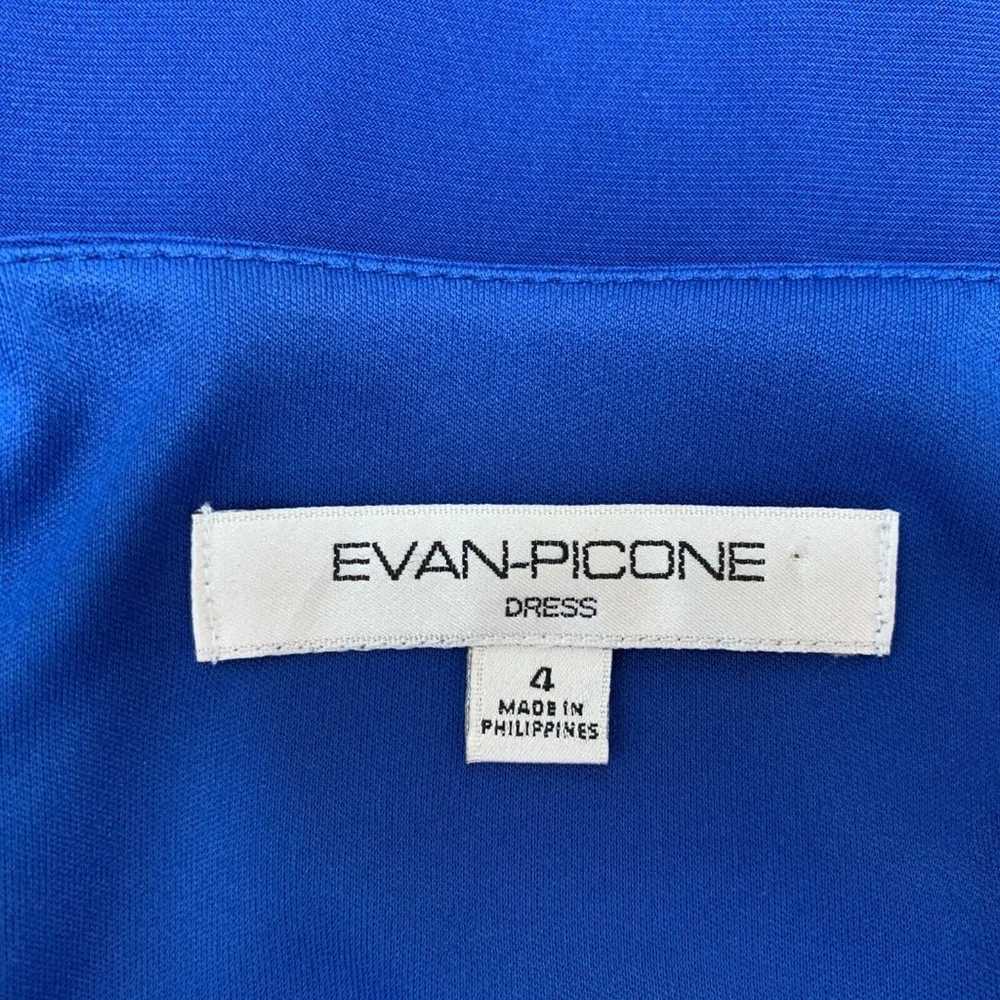 Evan Picone Women's Dress Size 4 Blue Bodycon V-N… - image 9