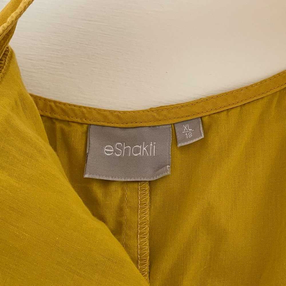 eShakti Mustard Yellow Flare A Line Dress XL 18 - image 6