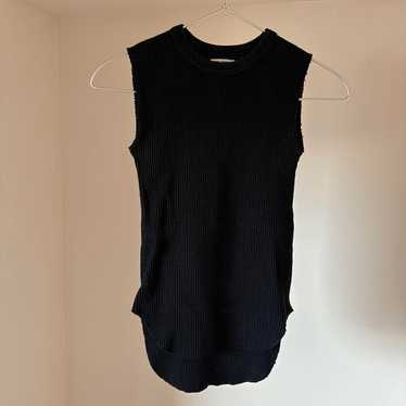 FUMIKA_UCHIDA/TRIMMED DOUBLE-NECK TEE(OFFWHITE/BROWN)