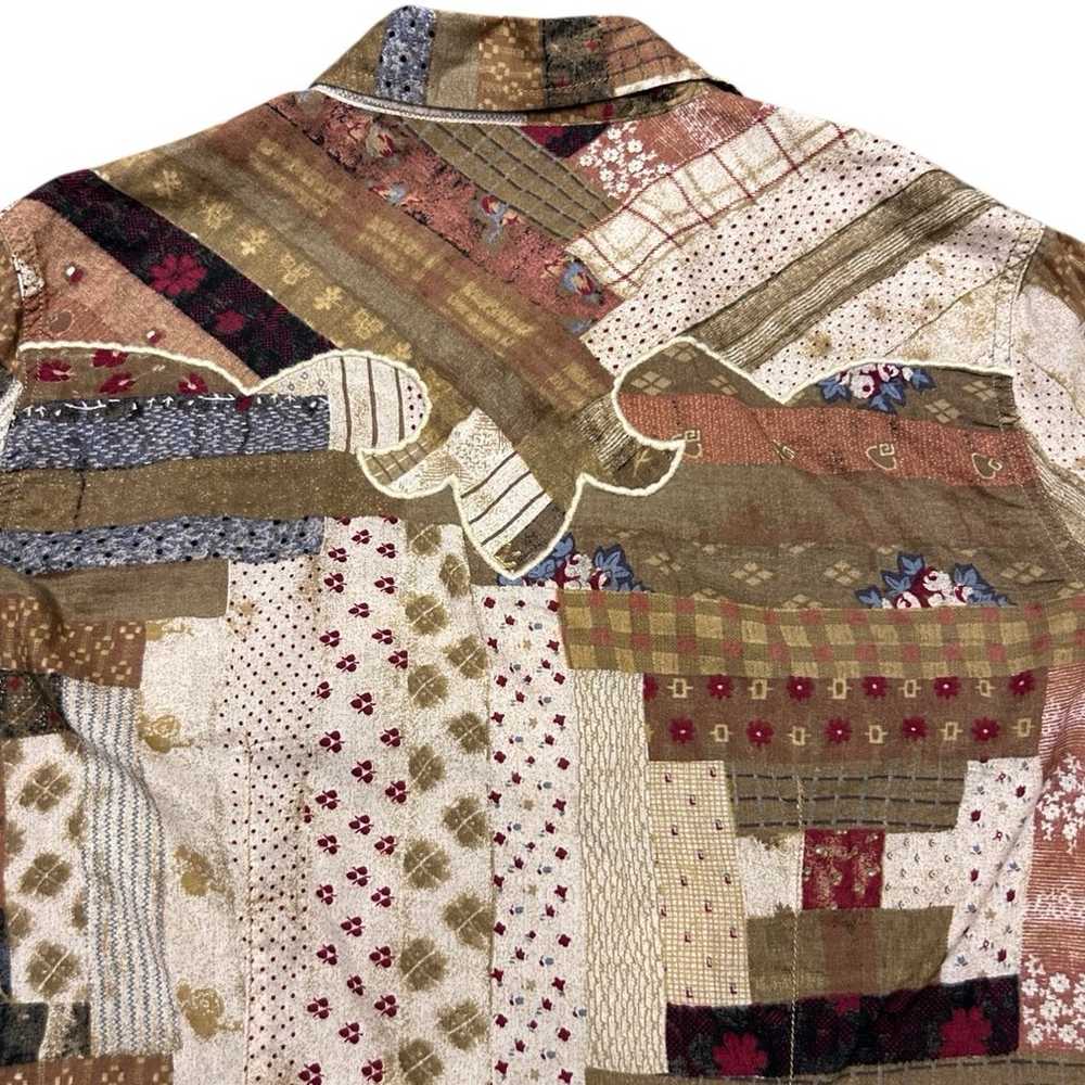 Patchwork pattern western shirt - image 6