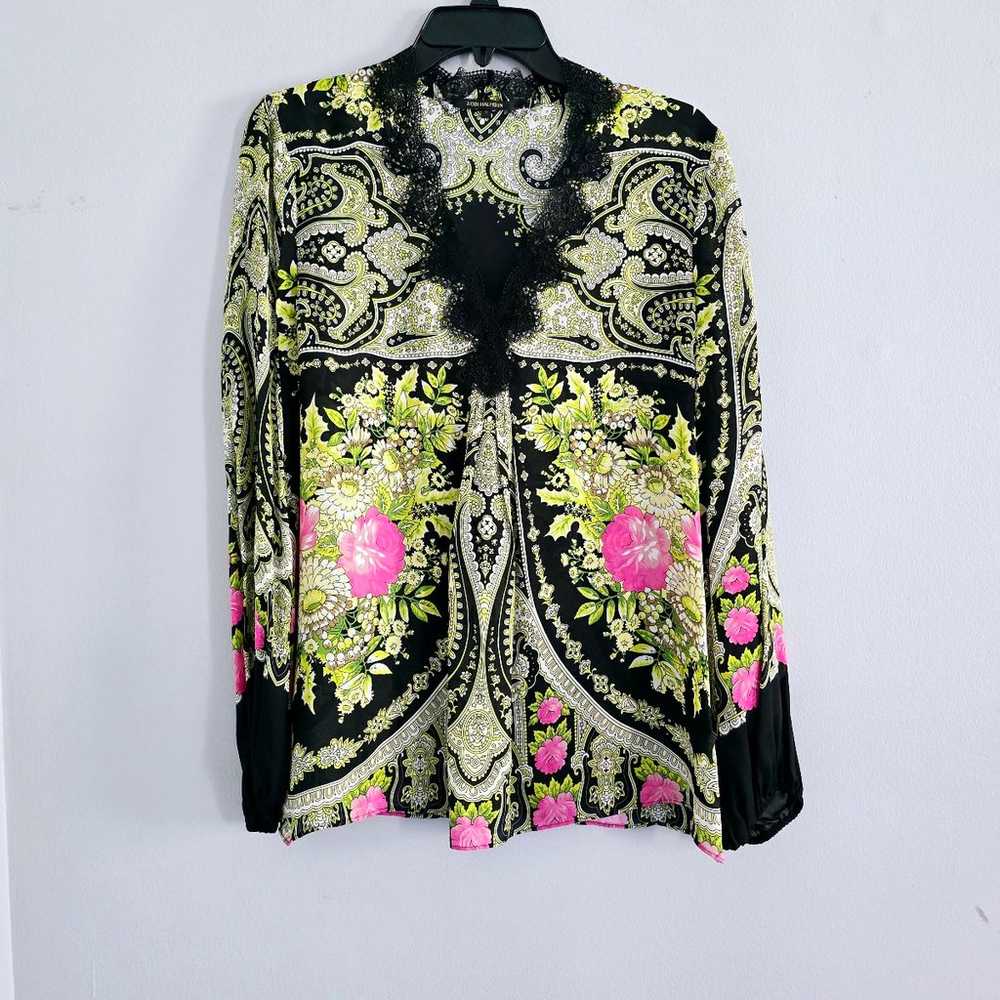 Kobi Halperin Silk Viscose Floral Top M - image 4