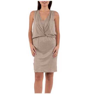 Robert Rodriguez Gold 100% Linen Dress