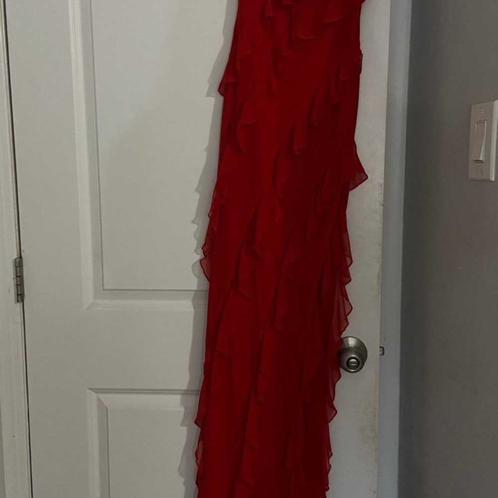 Oh Polly Nevali Red Ruffle Maxi Dress - image 3