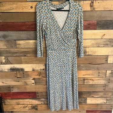 Boden Blue Wrap Style Dress Size 12R