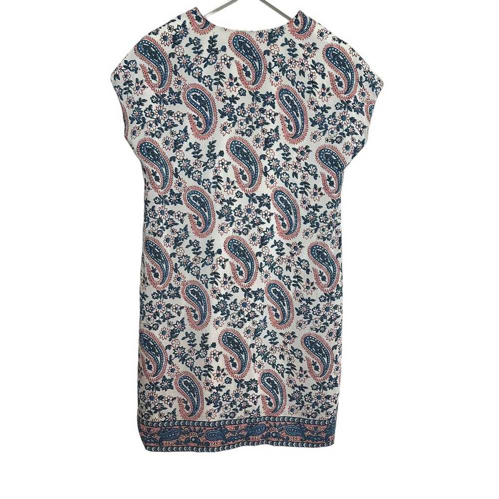 Madewell Silk Flora Paisley Popover Dress Block P… - image 2