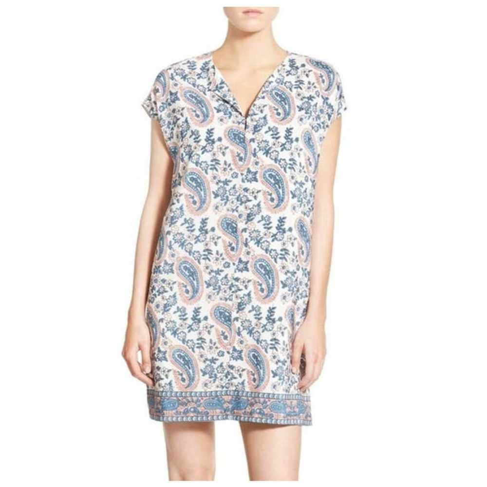 Madewell Silk Flora Paisley Popover Dress Block P… - image 7