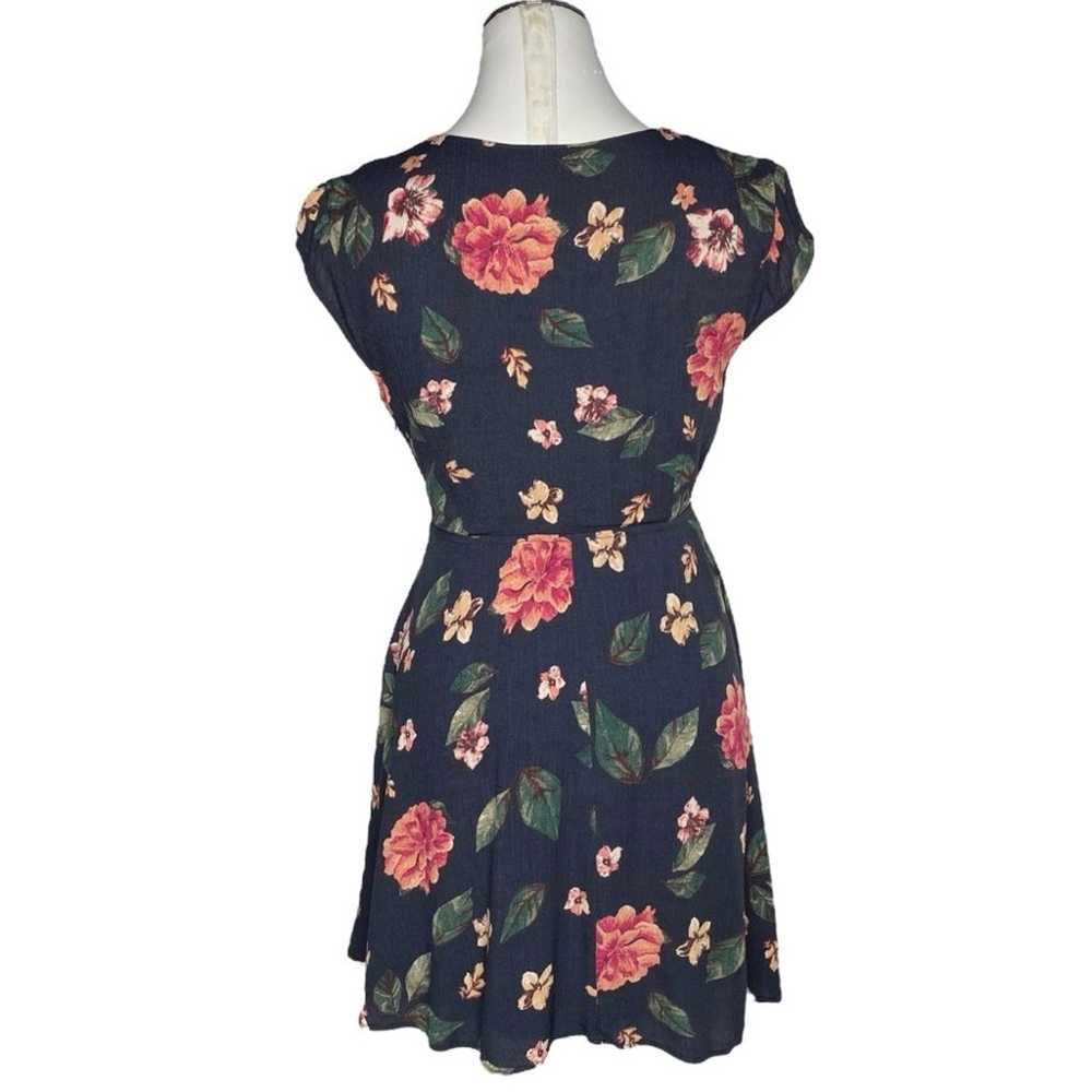 Lulus Gables Floral Print Tie-Front Skater Dress - image 4