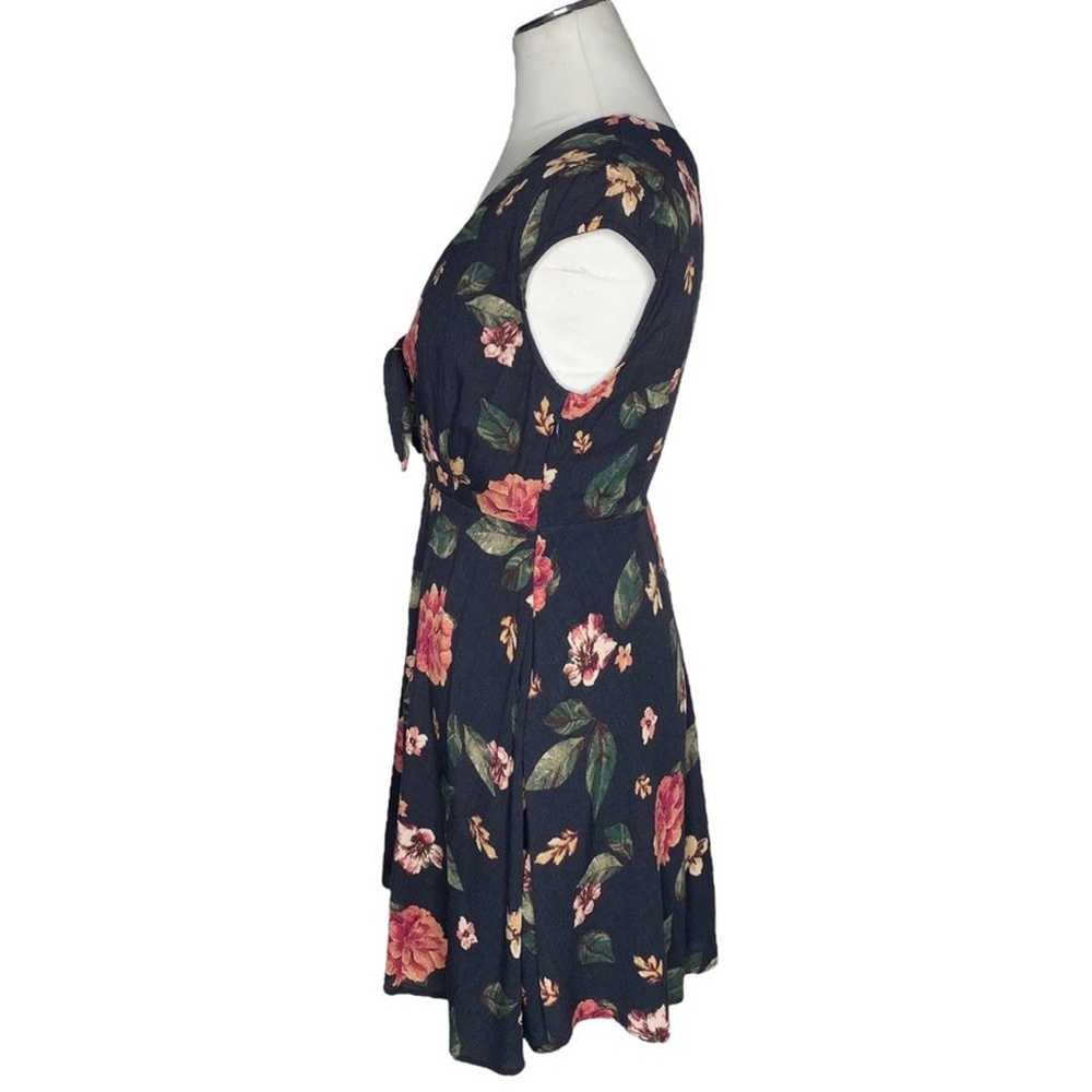 Lulus Gables Floral Print Tie-Front Skater Dress - image 6