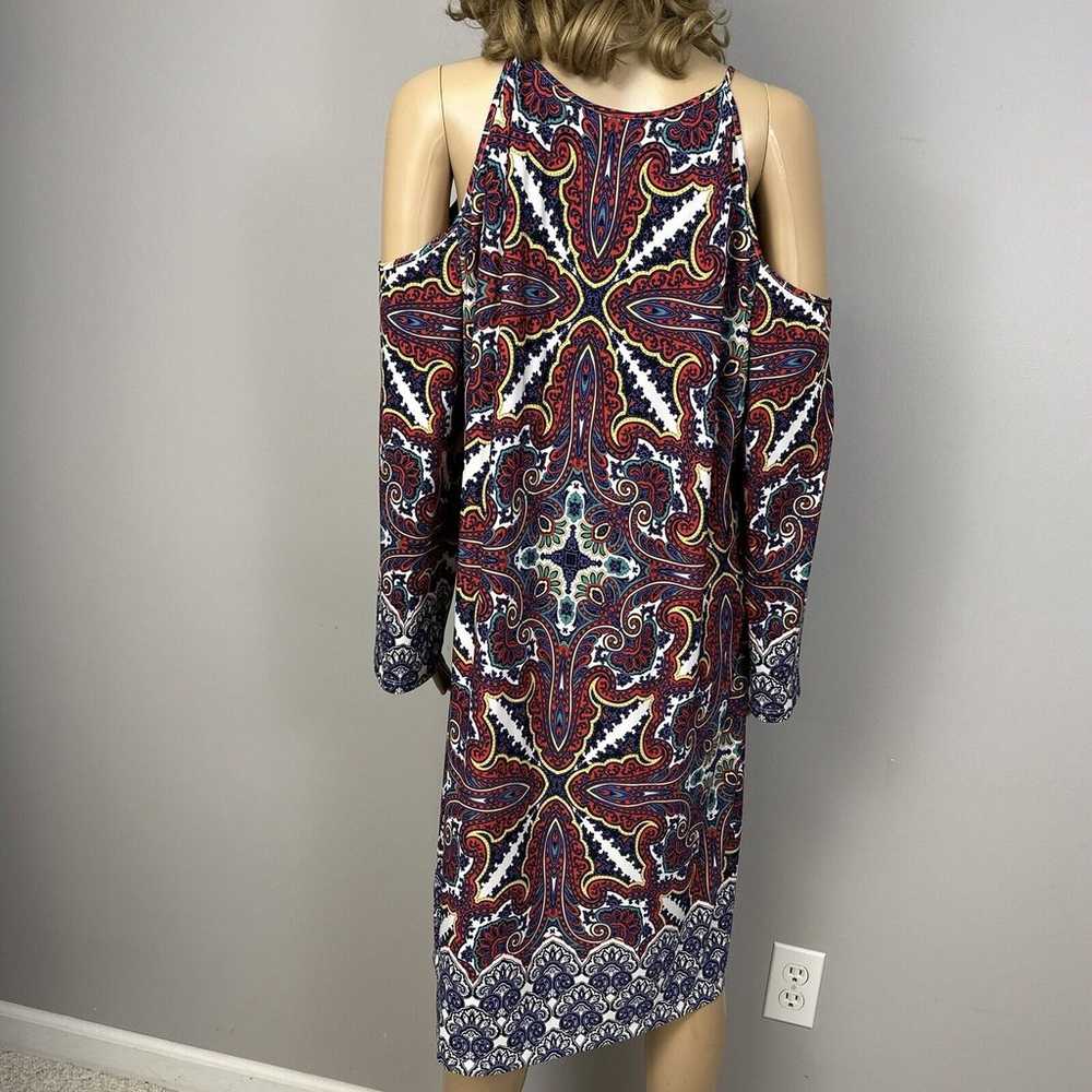 Chico’s Paisley Cold-Shoulder Dress Size 3 XL Mul… - image 7