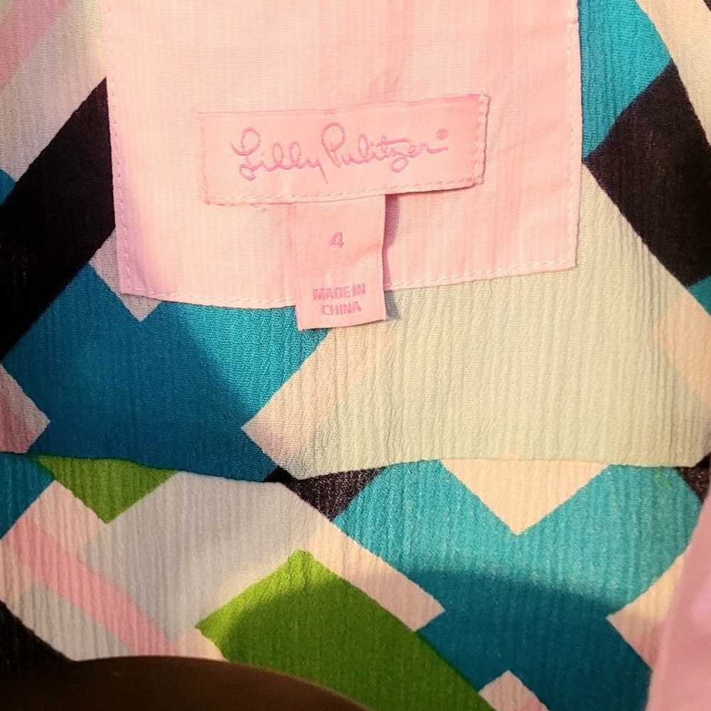 lily pulitzer dress, sz: 4, pink, green white and… - image 3