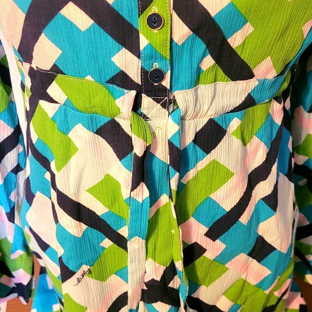 lily pulitzer dress, sz: 4, pink, green white and… - image 4