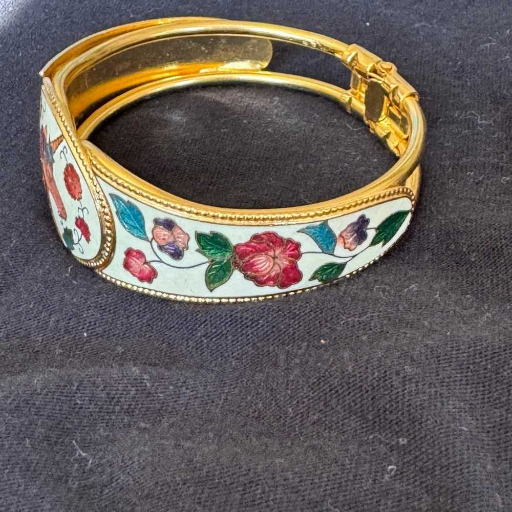 Vintage Bracelet Vintage Cloisonne Bracelet Unico… - image 10