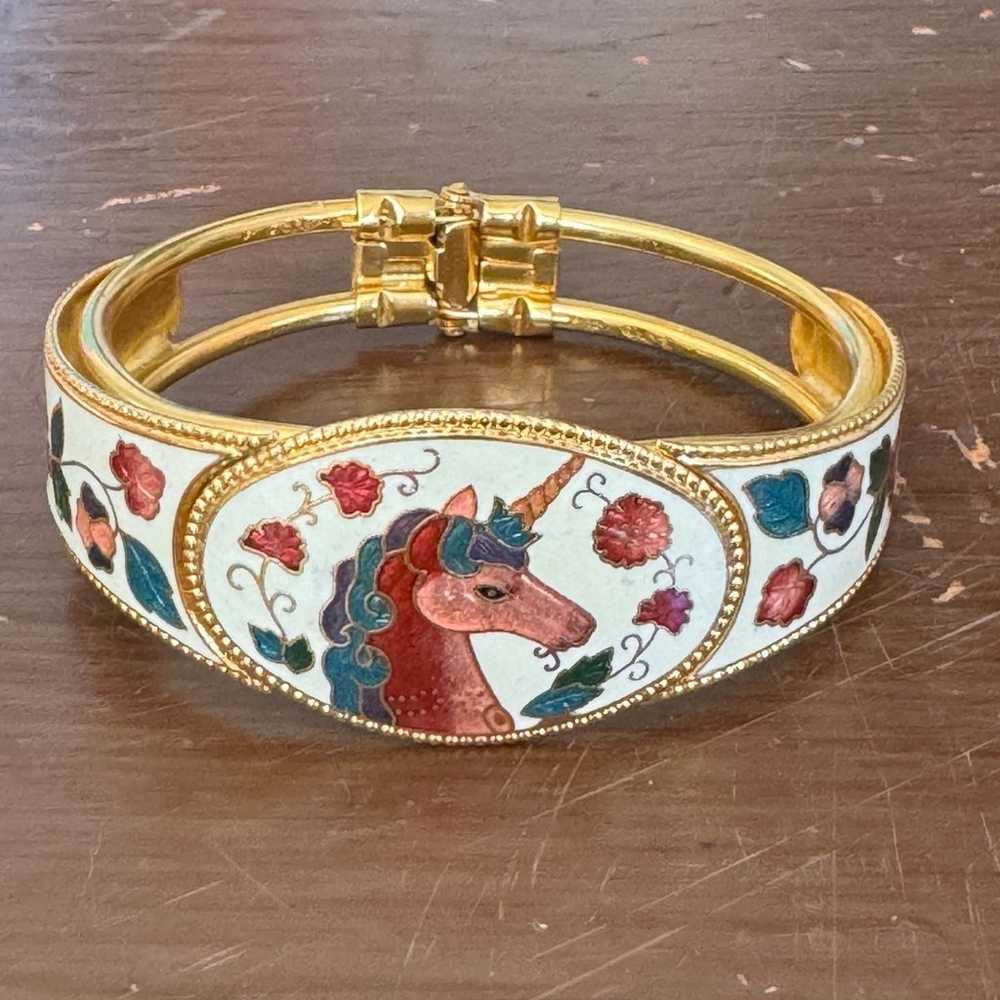 Vintage Bracelet Vintage Cloisonne Bracelet Unico… - image 11