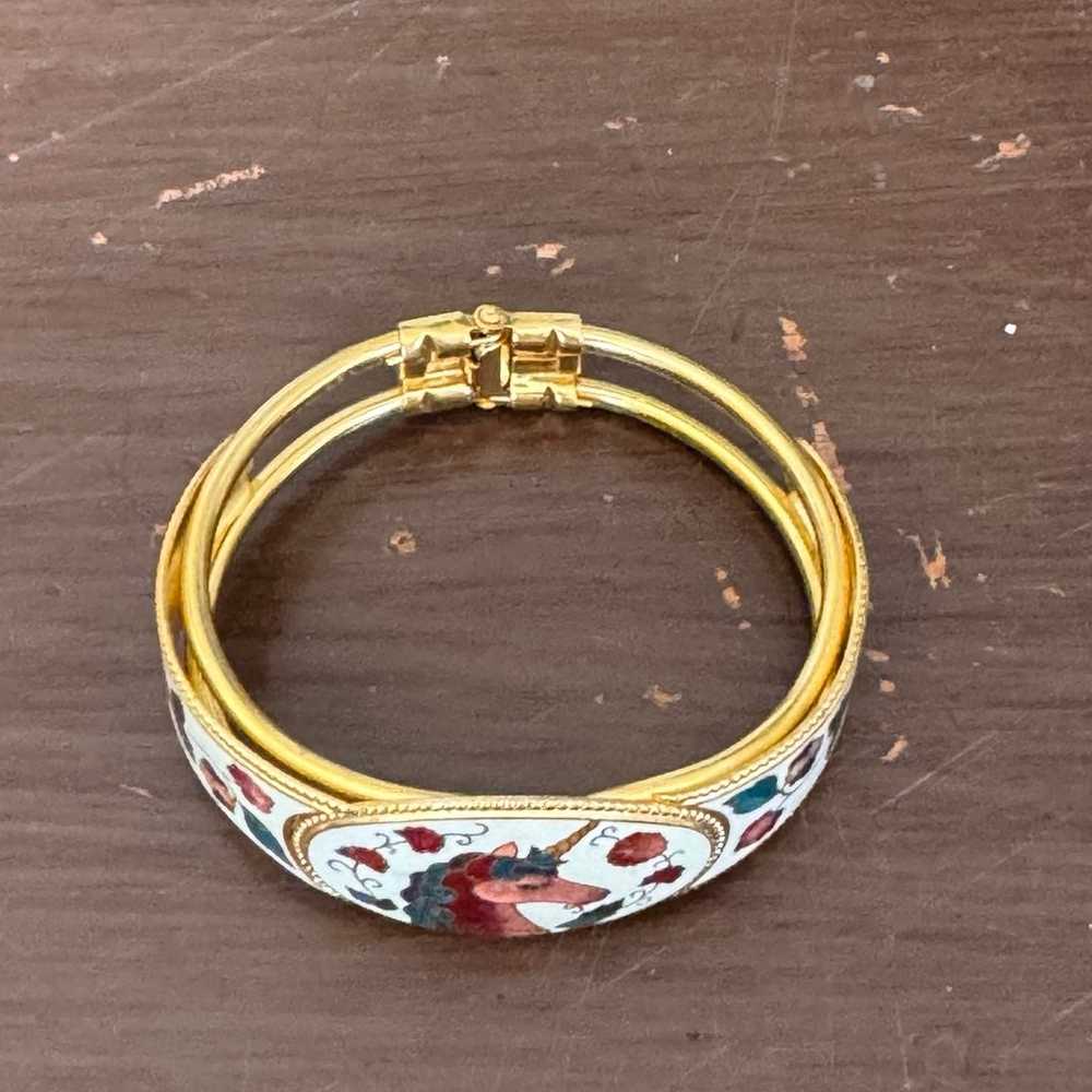 Vintage Bracelet Vintage Cloisonne Bracelet Unico… - image 4