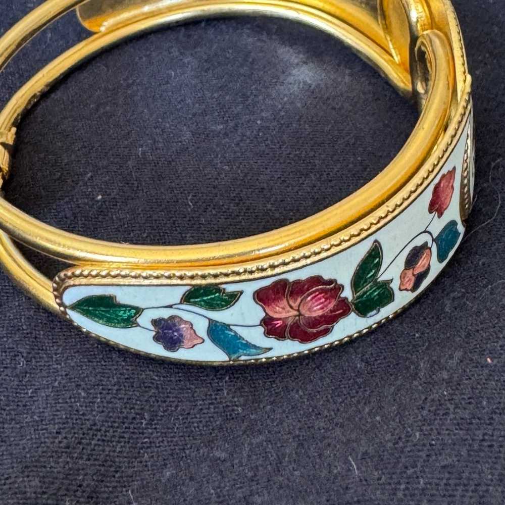 Vintage Bracelet Vintage Cloisonne Bracelet Unico… - image 9