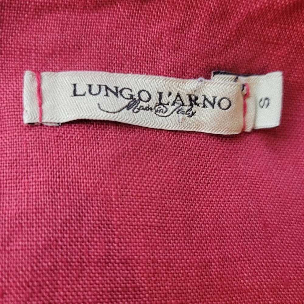 Lungo L'Arno 100% Linen Sleeveless Dress Red Size… - image 4