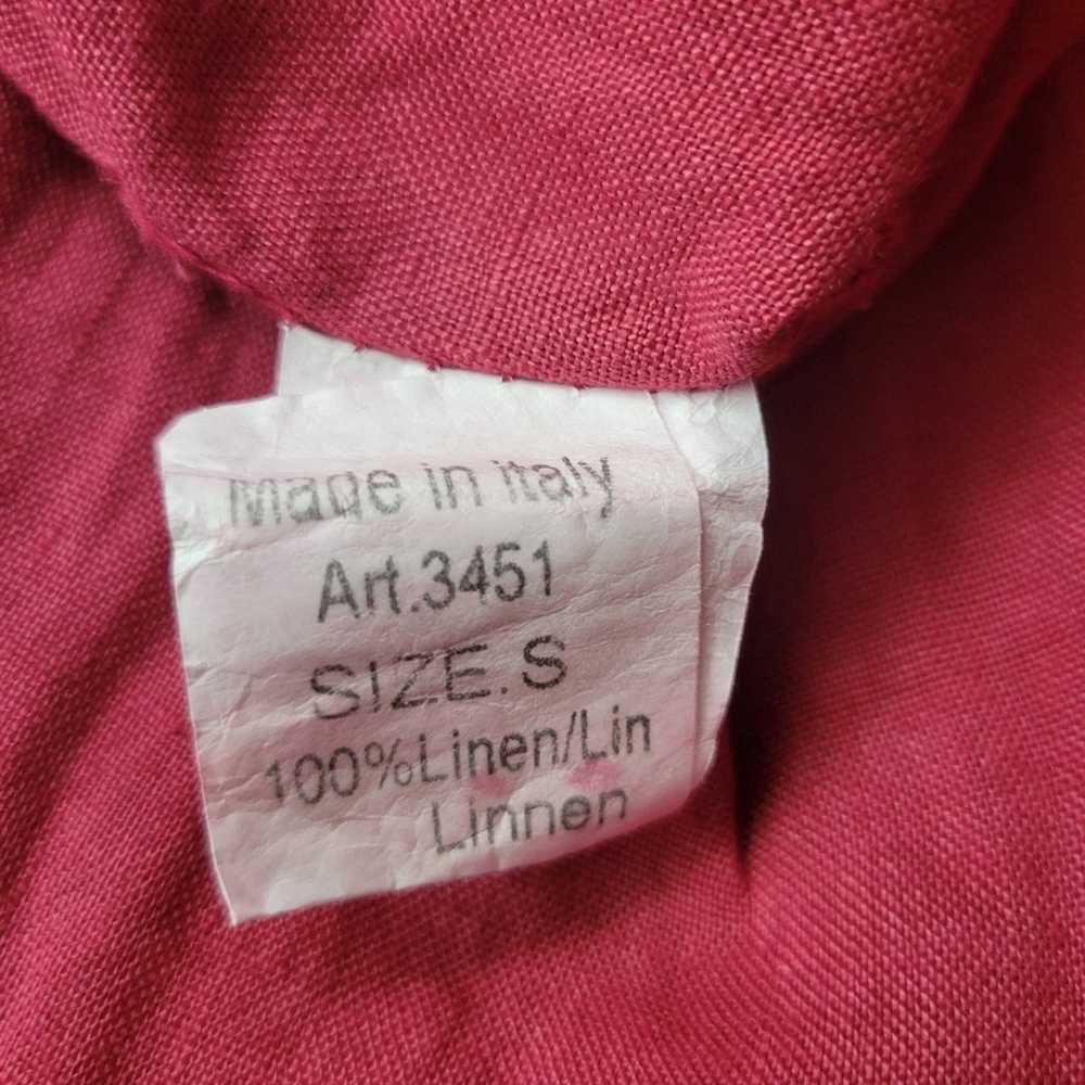 Lungo L'Arno 100% Linen Sleeveless Dress Red Size… - image 5