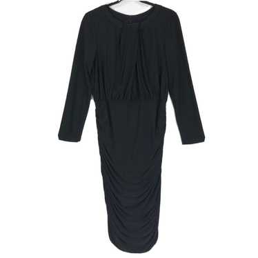 Eliza J Womens size 10 dress black ruched long sl… - image 1