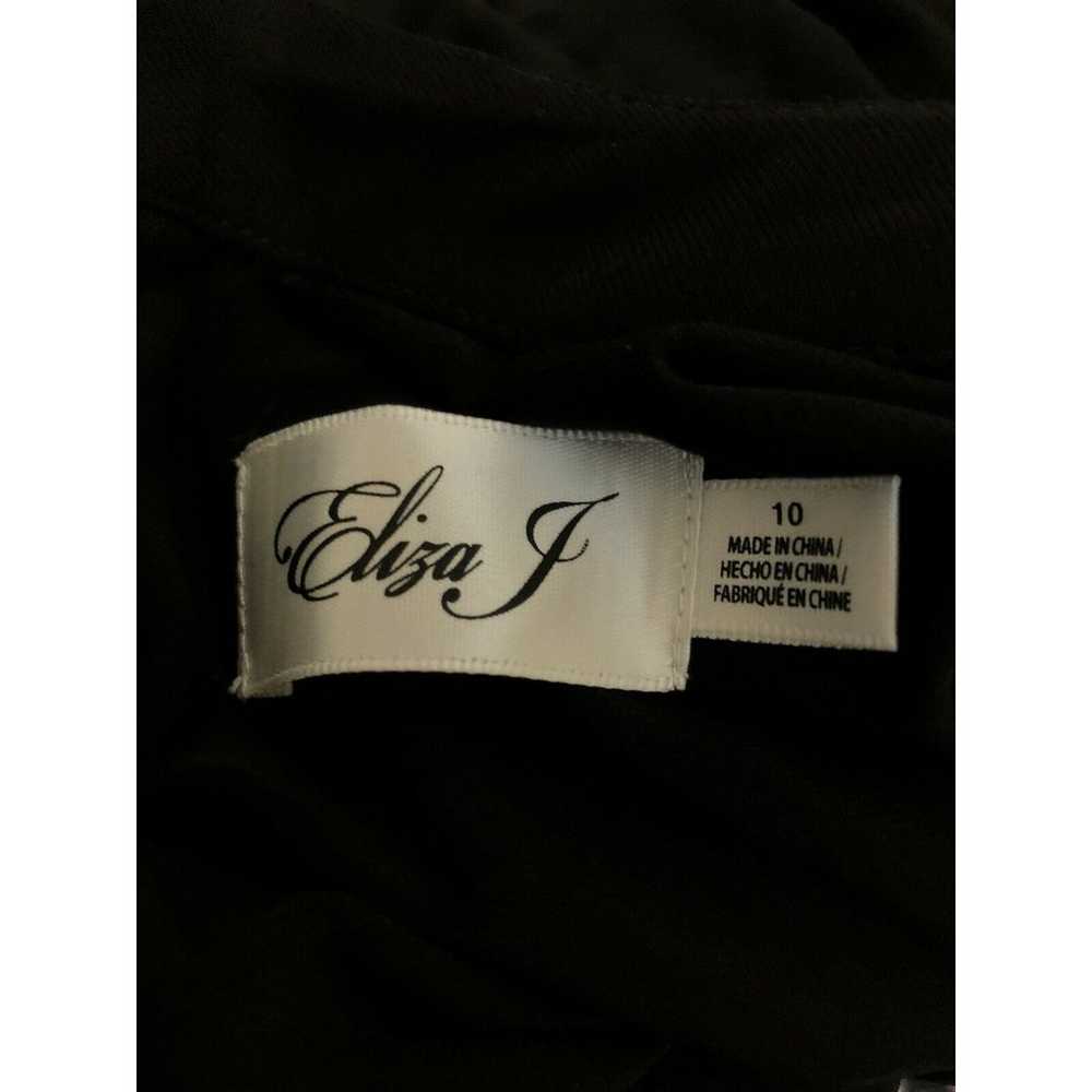 Eliza J Womens size 10 dress black ruched long sl… - image 4