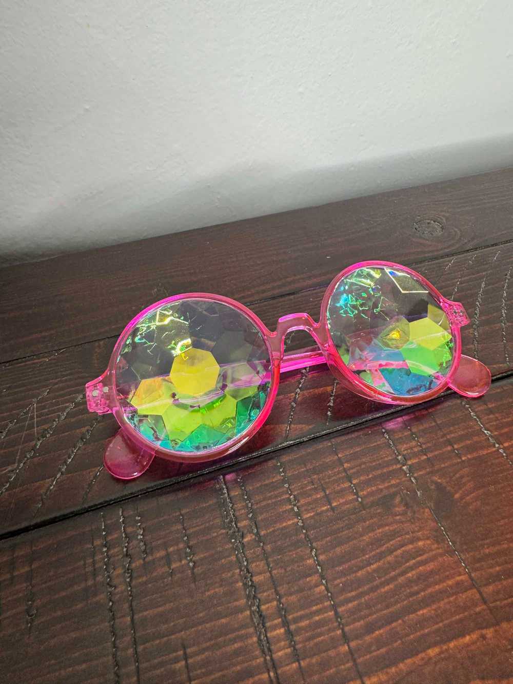 Raveival Pink Diffraction Glasses - image 2