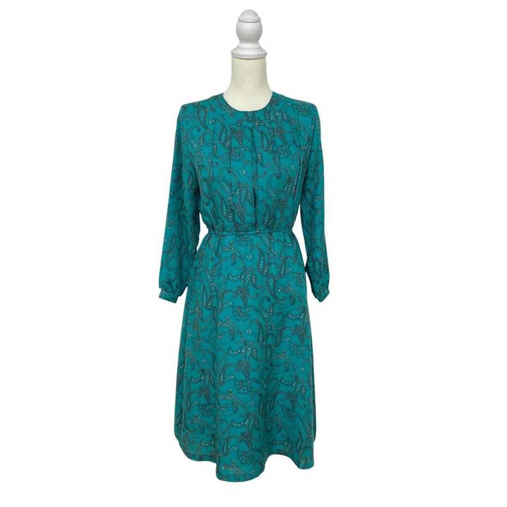 LadiesMoi Blue Paisley Pattern Long One-Piece and… - image 2