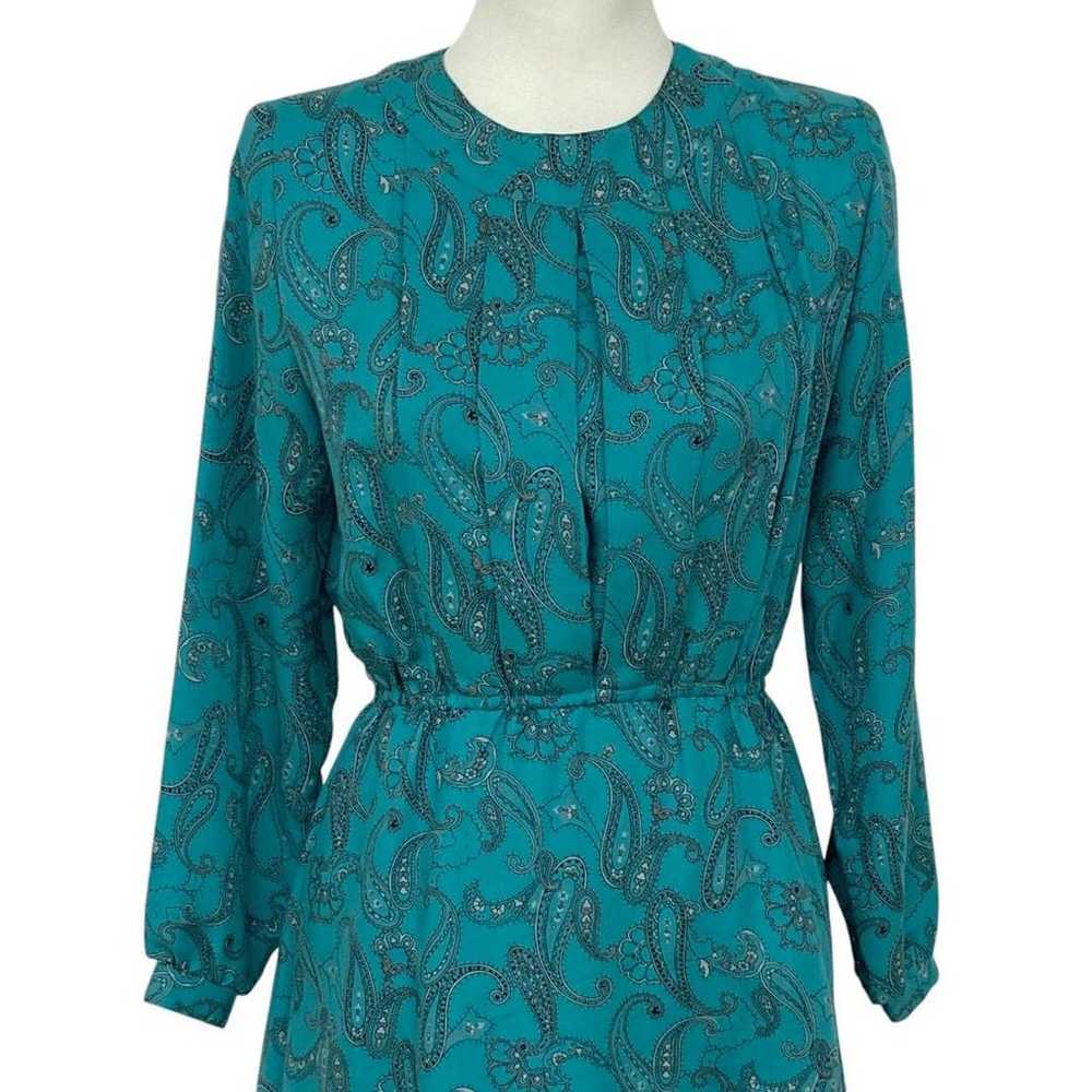 LadiesMoi Blue Paisley Pattern Long One-Piece and… - image 3