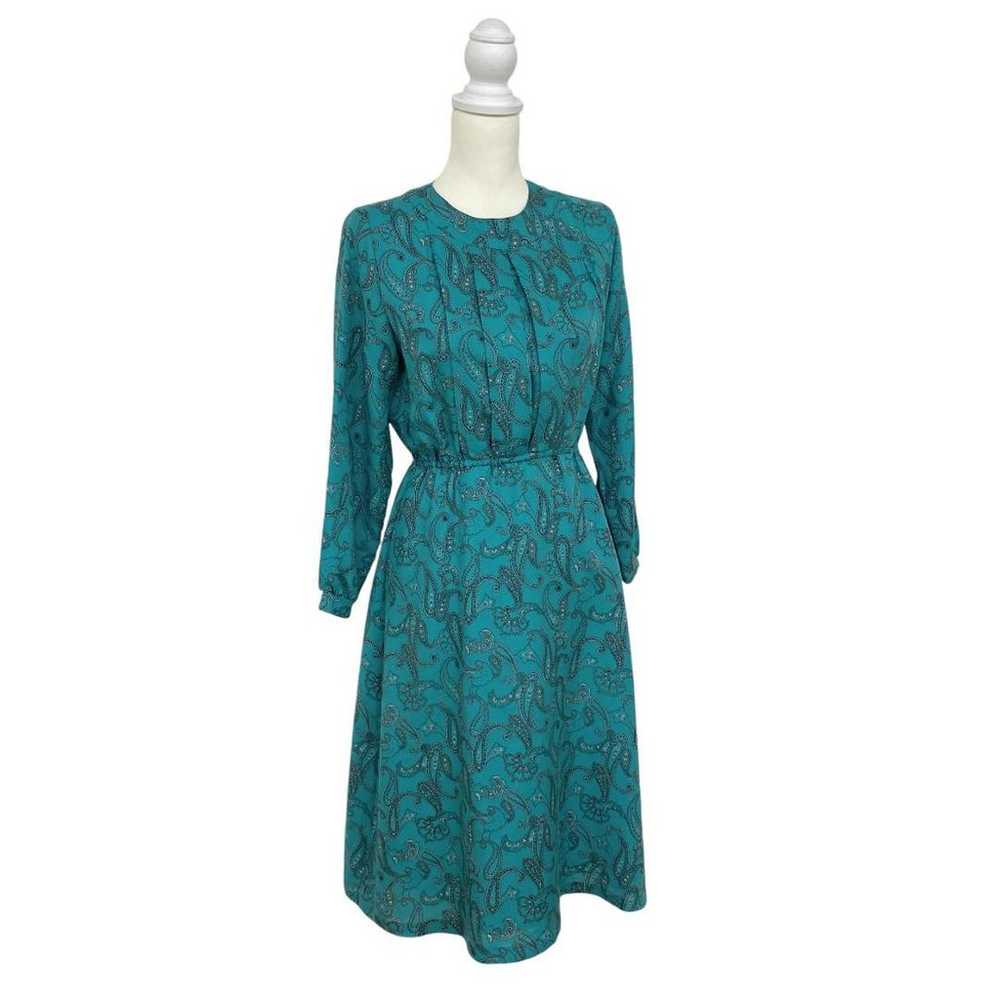 LadiesMoi Blue Paisley Pattern Long One-Piece and… - image 5