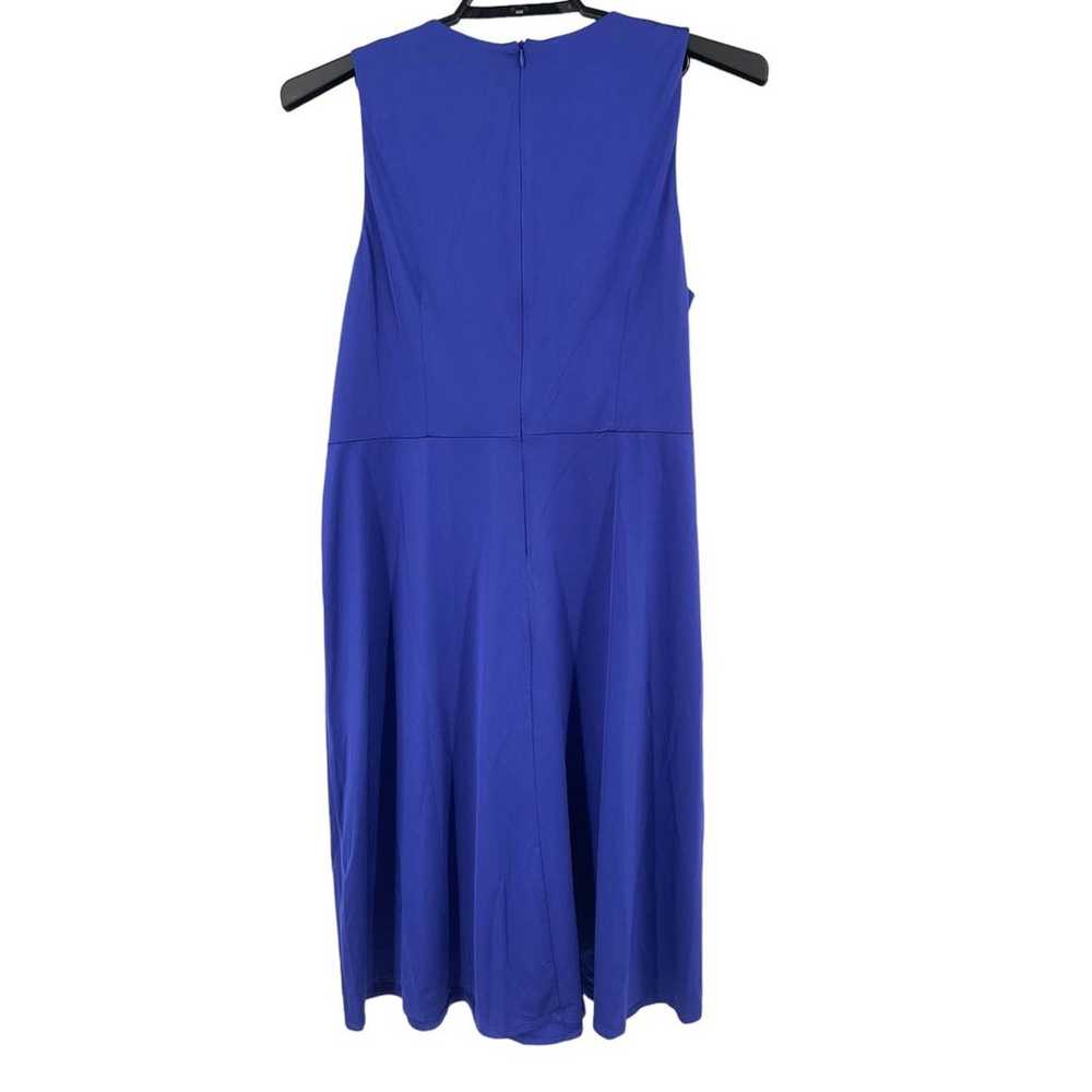 London Times dress blue v neck twist sleeveless s… - image 4