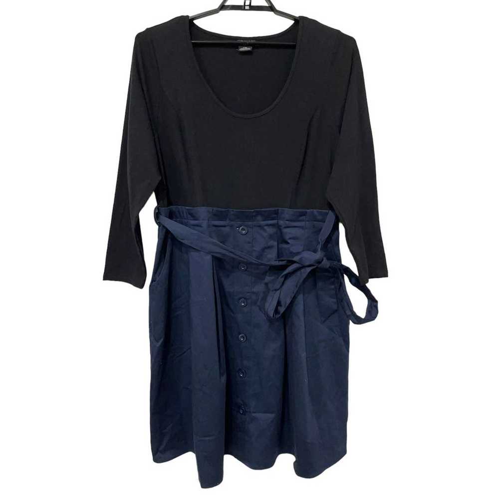 City Chic Womens size L 20 dress blue black Uptow… - image 1