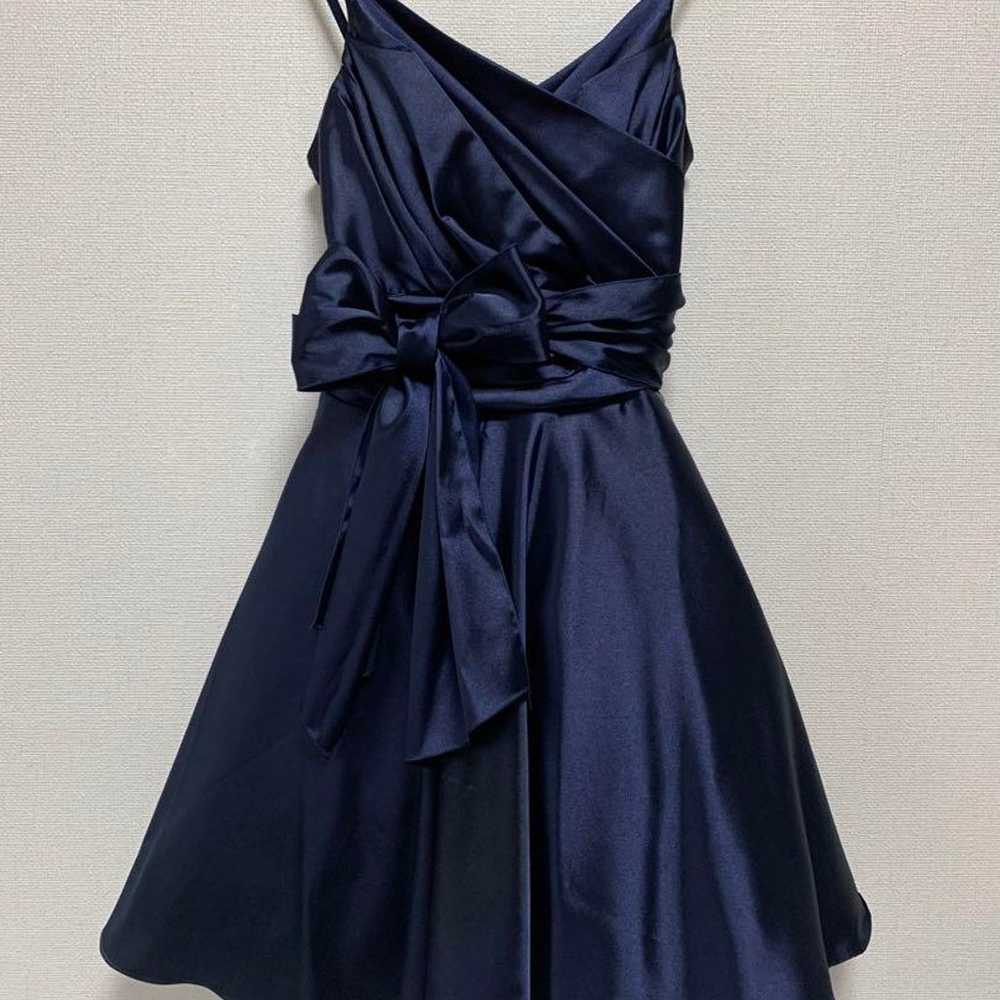 Aimer navy satin flare dress 4-piece set. - image 2