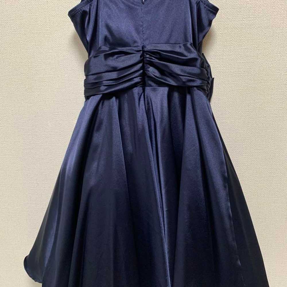 Aimer navy satin flare dress 4-piece set. - image 3