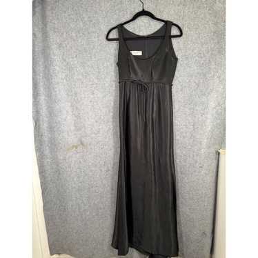 VTG Sergio Pacheco Dress Women Small Black Satin … - image 1