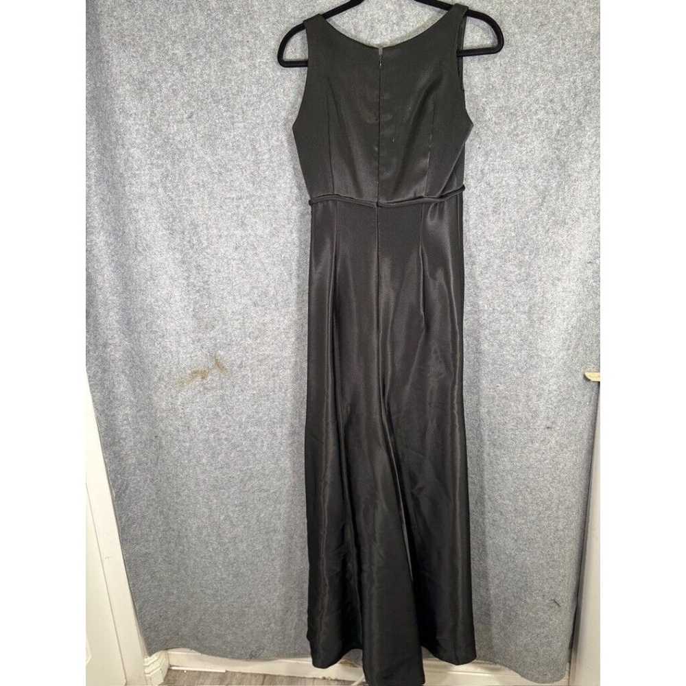 VTG Sergio Pacheco Dress Women Small Black Satin … - image 7