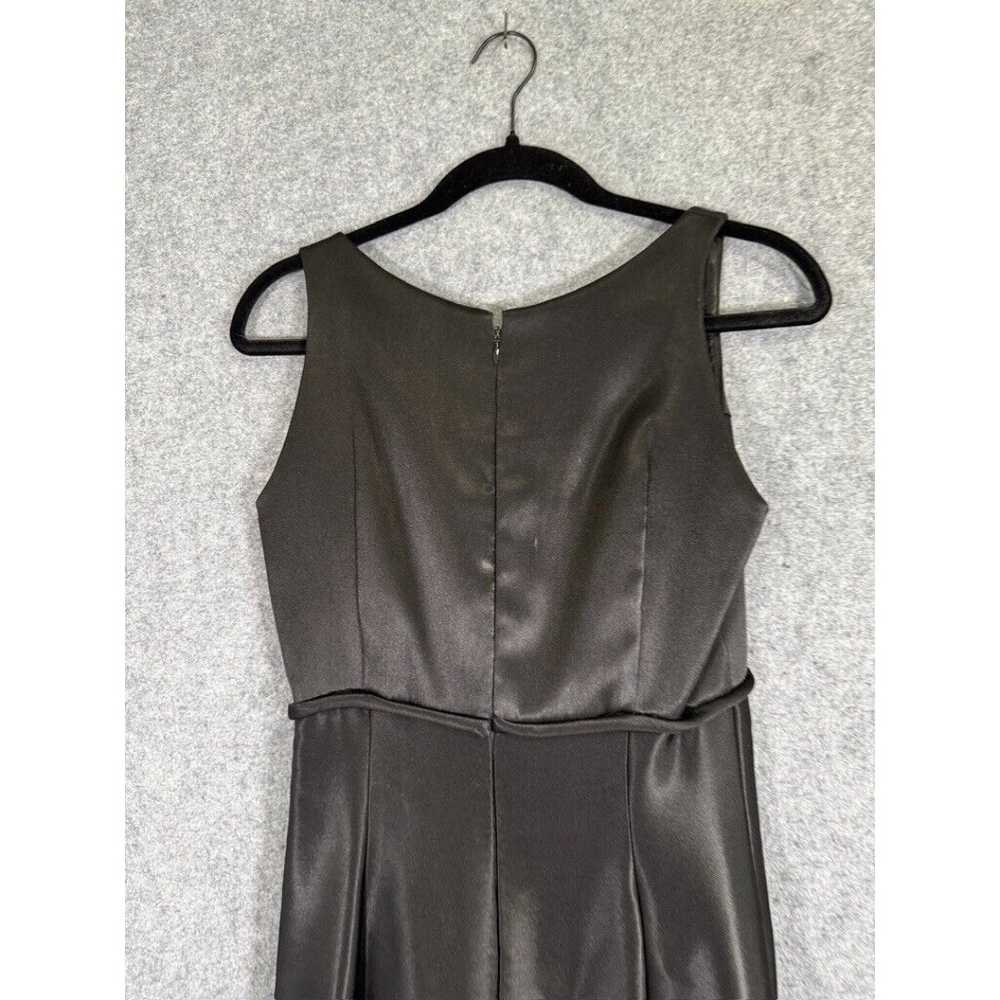 VTG Sergio Pacheco Dress Women Small Black Satin … - image 8