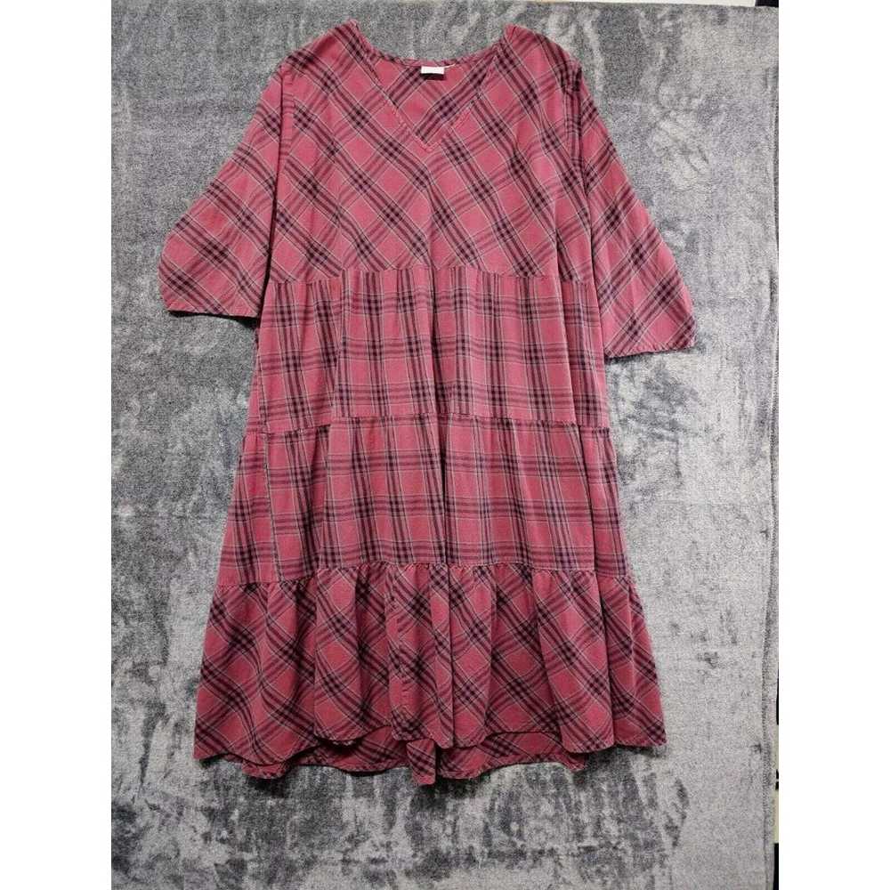 The Vermont Country Store Plus Size 1X Cotton Red… - image 1