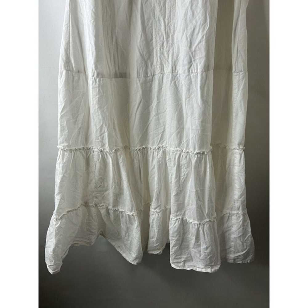 Vintage Y2K Womens 1XL White Cotton Tiered Slip S… - image 4