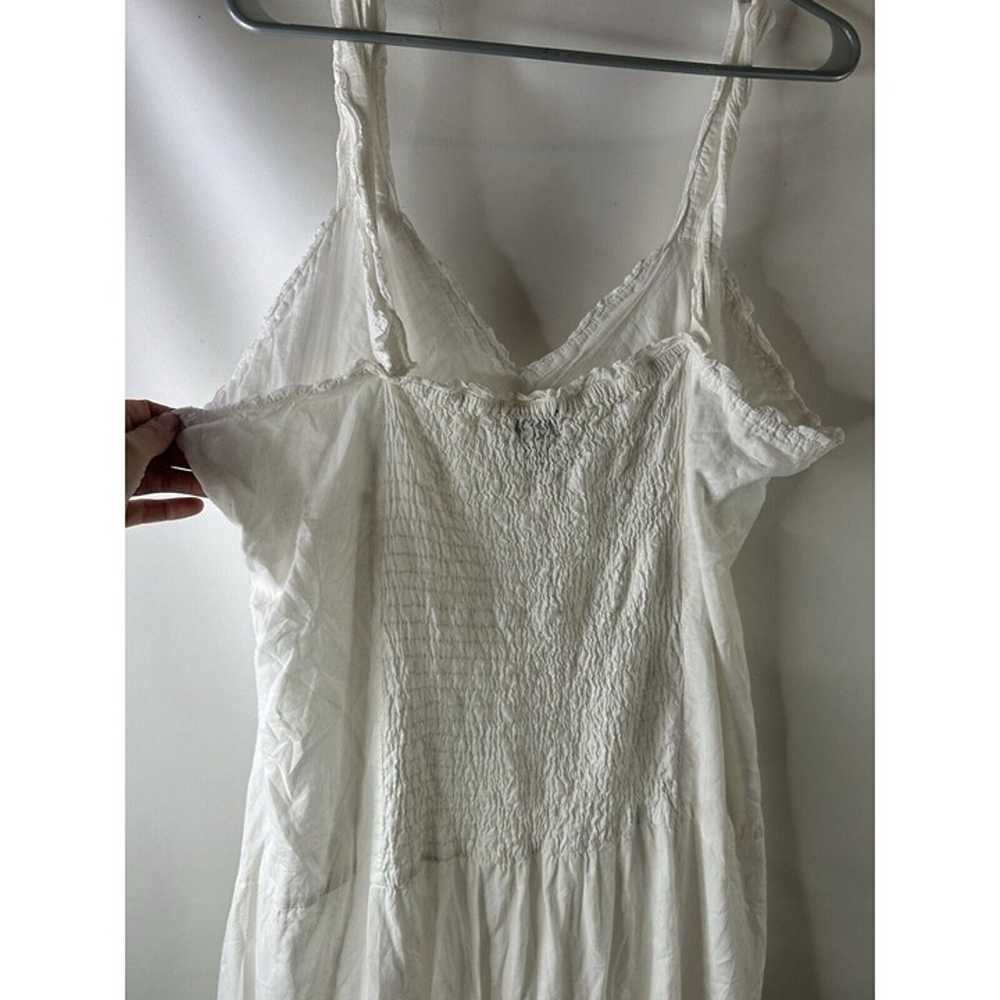 Vintage Y2K Womens 1XL White Cotton Tiered Slip S… - image 5