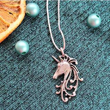 Gorham Sterling Silver and Gold accent Unicorn Pendant Necklace, selling ALL ORIGINAL