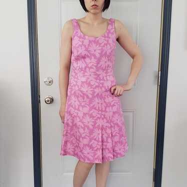 Ann Taylor Pink Floral Silk Dress