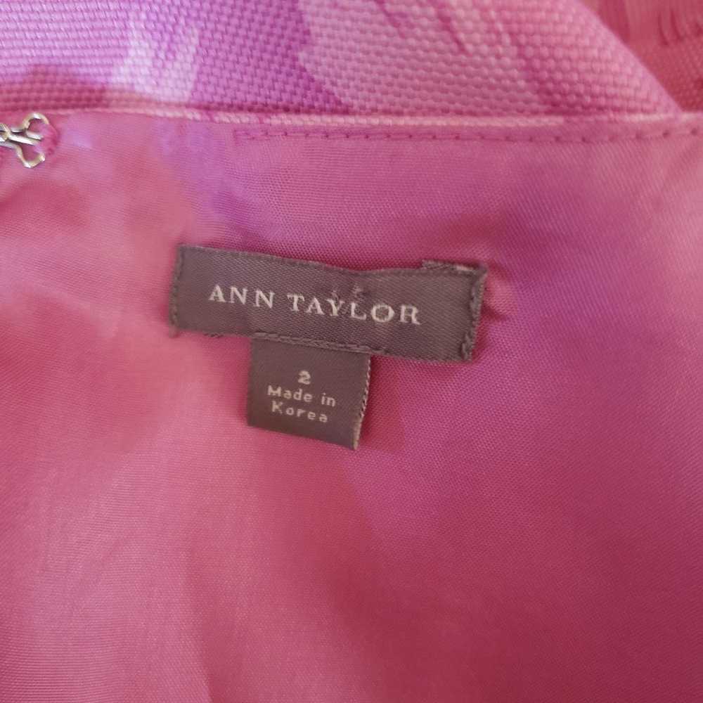 Ann Taylor Pink Floral Silk Dress - image 4