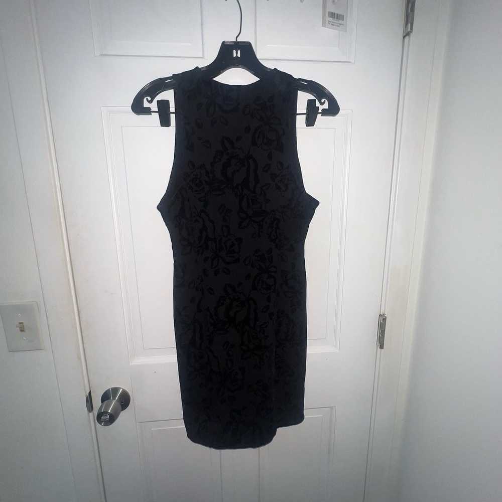 Free People Black Rose Velvet Mini Dress Size Sma… - image 3